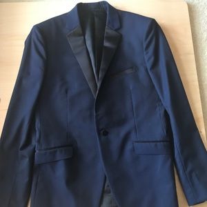 Theory Mens jacket size 40R navy with black trim